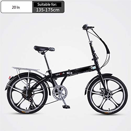 Bici pieghevoli : Pieghevole Bicicletta, Adulto Folding Bike, Ultra-Light E Biciclette Portatili, 7-velocit di Piccola Ruota di Bicicletta 20 Pollici, Cerchi in Magnesio Lega con 5 Razze, Adulto Unisex