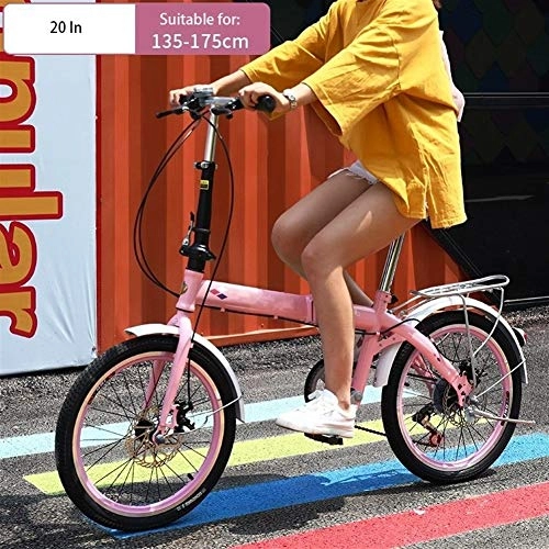 Bici pieghevoli : Pieghevole Bicicletta, Adulto Folding Bike, Ultra-Light E Biciclette Portatili, 7-velocit di Piccola Ruota di Bicicletta 20 Pollici, in Lega di Magnesio Cerchi con Razze, Adulto Unisex