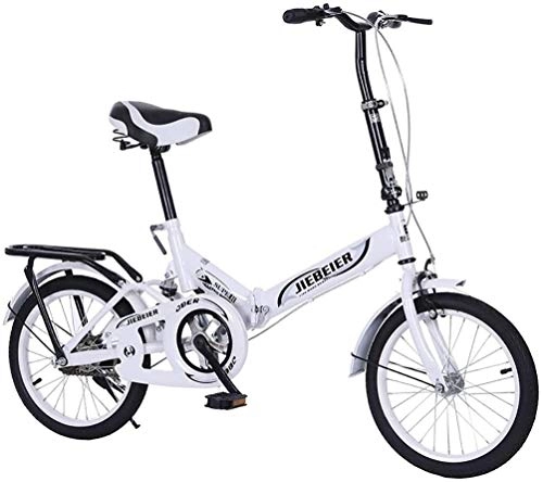 Bici pieghevoli : PLYY Biciclette 20 Pollici Leggero Mini Folding Bike Car Piccolo Portable Biciclette Studente di Uomini E Donne di velocità da 20 Pollici Rotelle di Bicicletta Damping Biciclette (Color : White)