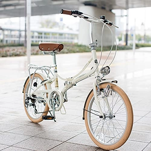 Bici pieghevoli : Qian Retro Vintage Look elegante bicicletta pieghevole 20 pollici