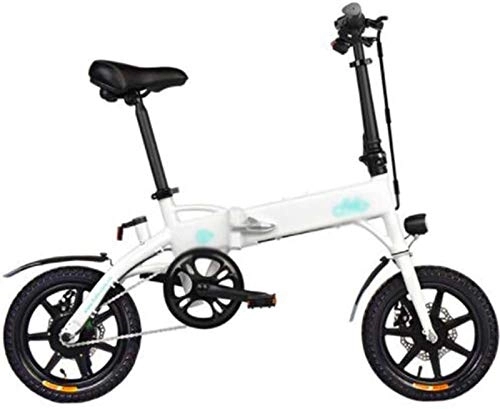 Bici pieghevoli : RDJM Bciclette Elettriche, Biciclette in Lega di Alluminio Pieghevole elettrici, fari a LED 250W Bici for Adulti Bicicletta Work out Sport Ciclismo (Color : White)