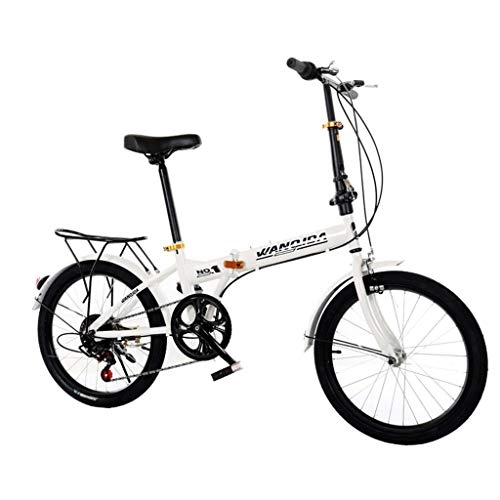 Bici pieghevoli : Rmoon Bici Pieghevole 20 Pollici Mini Bicicletta Pieghevole Portatile Leggera velocit Variabile Viaggio Pieghevole per Adulto Alunno Bicicletta (Bianco)