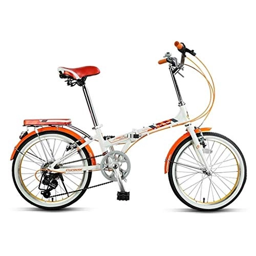 Bici pieghevoli : Rong Biciclette pieghevoli Bicicletta pieghevole for adulti ultra luce portatile biciclette Shifting lega di alluminio da 20 pollici bicicletta a pedalata regolabile Velocità (Colore: Blu, Dimensione: