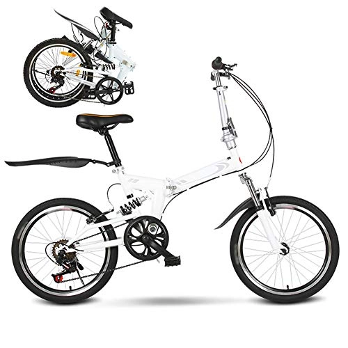 Bici pieghevoli : ROYWY 20 Pollici Pieghevole Bici, Mountain Bike per Bambini Bicicletta, 6 velocità Bikes Bici Adulto, Bicicletta per Uomo e Donna, Bicicletta Pieghevole Adulto / A Wheel