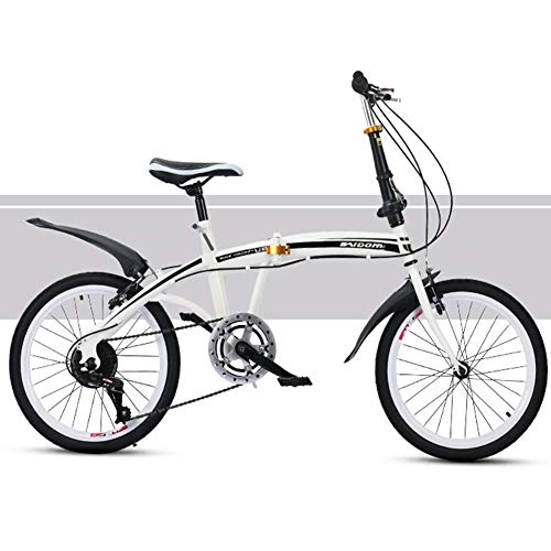 Bici pieghevoli : RR-YRL Signore Folding Bike, 20-Pollici City Road Bike, 6 Tipi di velocità Cambiamento, Alto tenore di Carbonio Telaio in Acciaio, Anti-Skid Pneumatici