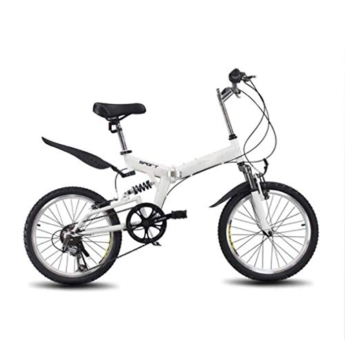 Bici pieghevoli : SHIN 20 Pollici Bici Pieghevole Uomo Leggera Alluminio Bicicletta Pieghevole Adulto Mini Unisex Urbano City Bike Donna - Regolabile Sella Comoda, v Brake, Cambio 6 velocità / A