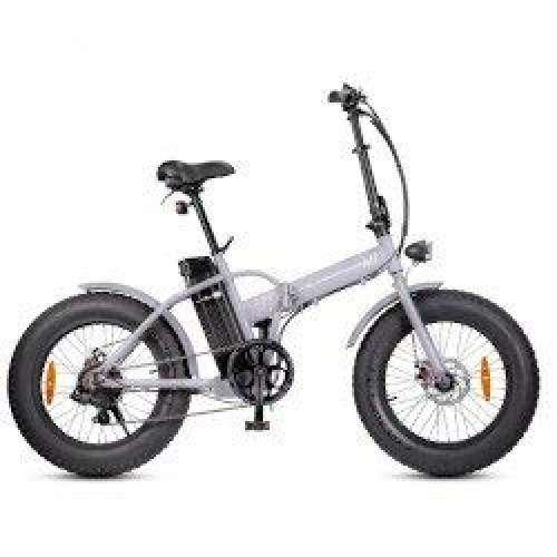 Bici pieghevoli : Smartway Monster Fat E-Bike Pieghevole Argento