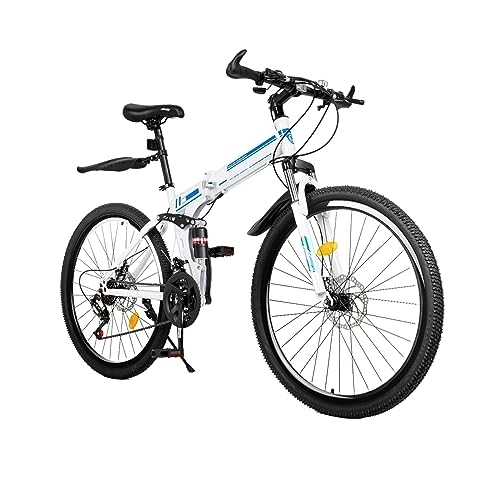 Bici pieghevoli : Souluk Bicicletta pieghevole da 26", 21 marce, mountain bike, mountain bike, mountain bike, per adulti, campeggio, bicicletta, capacità di carico 120 kg / 264, 55 lbs, per equitazione all'aperto