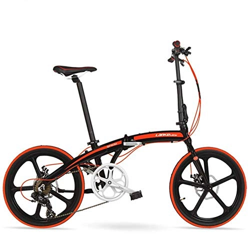 Bici pieghevoli : Sport All'aria aperta Pendolare City Road Bike Bicicletta Mountain 7 Velocità Pieghevole Adulti Unisex 20 "Biciclette pieghevoli leggere Telaio in lega di alluminio Leggero portatile pieghevole Bic