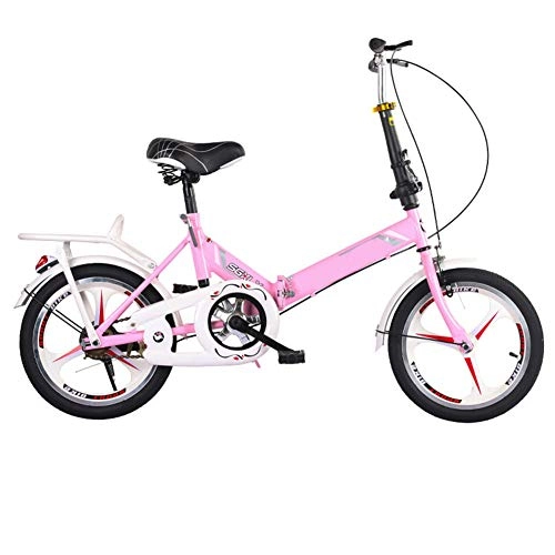 Bici pieghevoli : SYCHONG Bicicletta Pieghevole, 20 Pollici Maschio E Femmina per Adulti Ultralight Bambini Portatile Piccolo Bici, Doppio Freno, B