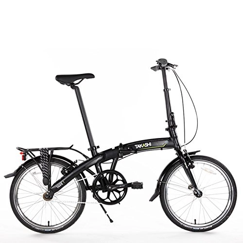 Bici pieghevoli : Takashi Take 7 Folding Bike 20 Inch 7S - Black