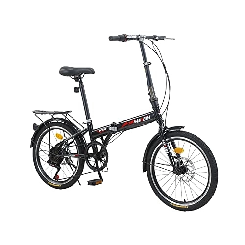 Bici pieghevoli : TAURU Bicicletta da strada pieghevole da 50, 8 cm, portatile, a velocità variabile per studenti, uomini, ragazzi, ragazze e donne (nero)