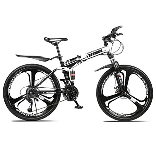 Bici pieghevoli : Tbagem-Yjr Pieghevole velocità Variabile 26 Pollici Mountain Bike, Carbonio Telaio in Acciaio Fuoristrada Bicicletta (Color : Black, Size : 30 Speed)