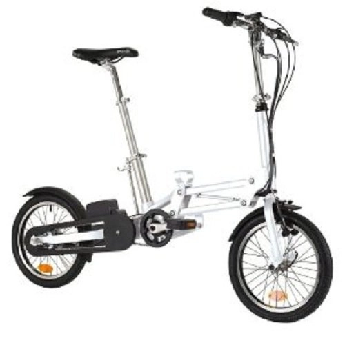 Bici pieghevoli : Tech Mobiky 16' Juri 3 V, pieghevole, 5 Ah, Bianco (Bianco), 85x85x30
