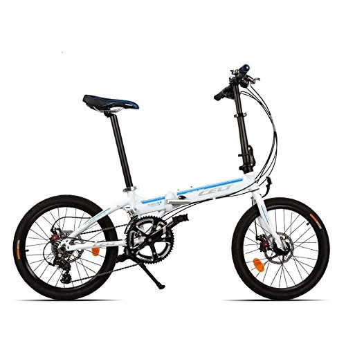 Bici pieghevoli : Telaio 20inch pieghevole della bicicletta pieghevole mini bici lega di alluminio 18 Velocitö