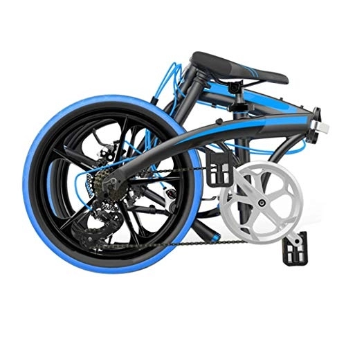 Bici pieghevoli : TYXTYX 20" Mini Bicicletta Pieghevole, 7 velocità, Portatile Ruota Pieghevole Cambio Freno a Disco Assorbimento degli Urti Bicicletta Pieghevole