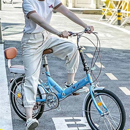 Bici pieghevoli : TYXTYX Pieghevole Uomini e Donne 20 Pollici Folding Bike - Bicicletta Pieghevole di velocità della Bici di Montagna, smorzamento, Uomini e Donne, Blu