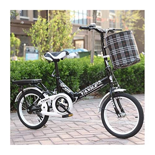 Bici pieghevoli : Weiyue Bicicletta Pieghevole- Bicicletta Pieghevole Bicicletta Leggera Bicicletta Pieghevole 20 Pollici Bambini e Studenti Adulti (Color : Black)