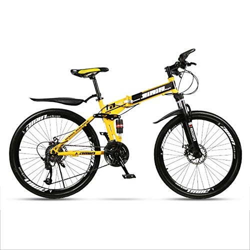 Bici pieghevoli : WGYHI 26 Pollice Bicicletta Pieghevole Bike da Montagna Freno A Disco Leggero Bicicletta Bici da Donna Assorbimento degli Urti Unisex Gioventù Commuter Autostrada Bicicletta -30-Speeds-C