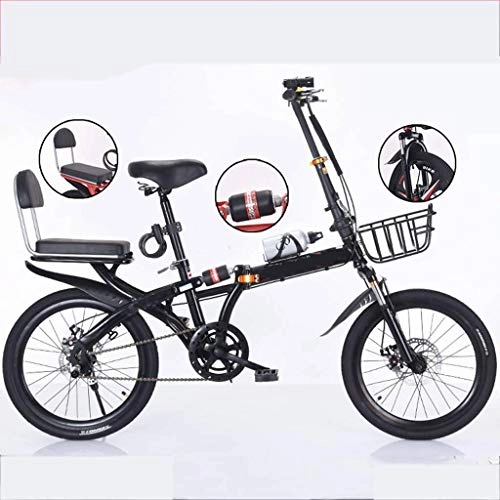 Bici pieghevoli : WGYHI Single Speed Bicicletta Pieghevole Bicicletta Ragazza Comfort City Bike Leggero Freno A Disco Contropedale Unisex Bicicletta da Città Gioventù Adulti Commuter 16 20 Pollice-B-20inch