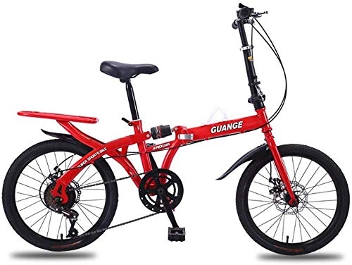 Bici pieghevoli : WJJH 16-20inch Pieghevole Biciclette, velocit variabile Double Disc Portatile Freno Leggero Folding Bike per Adulti Studenti Bambini, B, 16in
