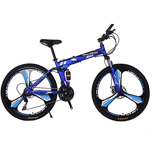 Bici pieghevoli : WZB 26"Mountain Bike - 17" Telaio in Alluminio con Freni a Disco - Selezione Multicolore, 5, 24 velocità