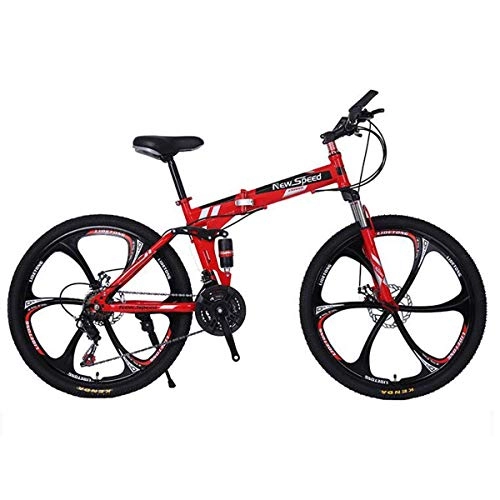 Bici pieghevoli : WZB 26"Mountain Bike - 17" Telaio in Alluminio con Freni a Disco - Selezione Multicolore, 7, 27 velocità