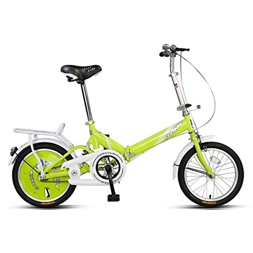 Bici pieghevoli : Xiaoping Bicicletta Pieghevole 16 '' Hybrid Bici Telaio Rinforzato Moto pendolare 6-velocità di Trasmissione, Telaio Durevole, Sedile Regolabile (Color : 1)