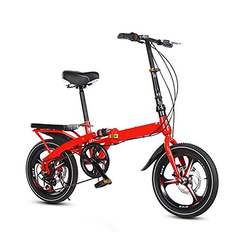 Bici pieghevoli : XINGXINGNS Bici Pieghevole Unisex Adult, 20" Acciaio al Carbonio Pieghevole Bike for Adulti Studente Citt Pendolare Bicicletta Doppio Disco Freni Assorbimento degli Urti Bicicletta