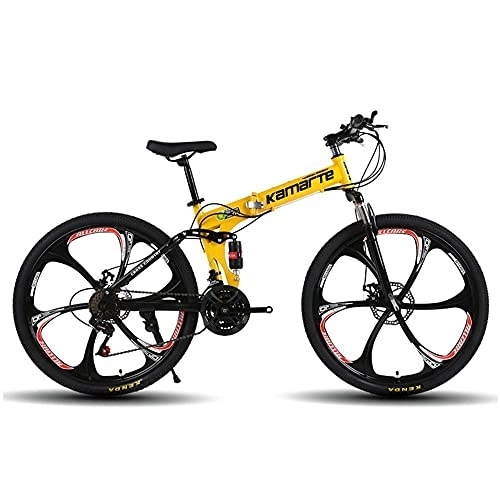 Bici pieghevoli : XUDAN Bicicletta Mountain Bike, 24 / 26 Pollici Portatile Pieghevole Escursionismo Cross Country 21 / 24 / 27 velocità Cambio Sensibilefacile Montare Freni Doppio Disco Ammortizzatore Completo