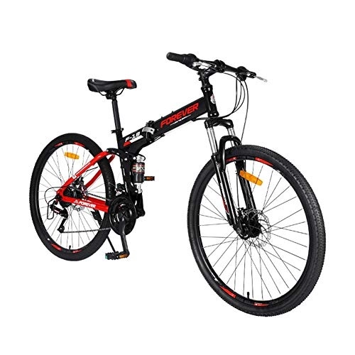Bici pieghevoli : Xue in Fibra di Carbonio Mountain Bike 26" Complete Hard Tail MTB della Bicicletta 24 velocit, Nero