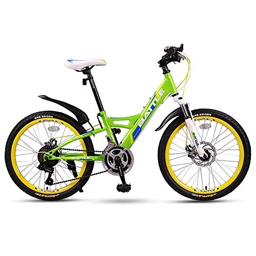 Bici pieghevoli : Xue Mountain Bike Blu 26" Telaio in Acciaio Pollici, 24-velocit di Rotazione Comandi con Il Ciclismo Essentials Pack, Verde