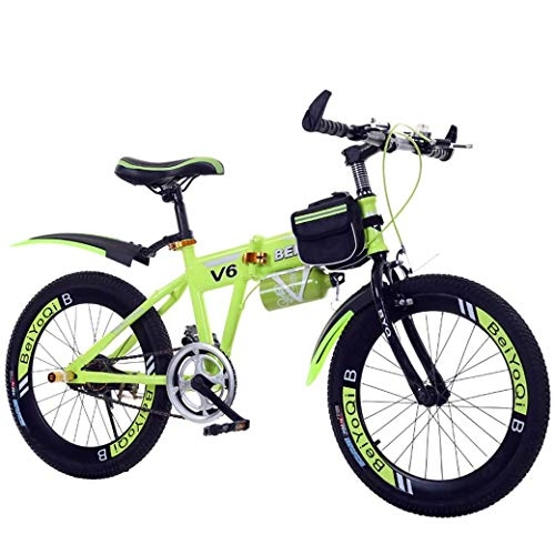 Bici pieghevoli : YANGHAO-Mountain bike per adulti- Bici pieghevole per bambini Bici da 20 pollici Velocità variabile da 20 pollici, sella confortevole, pedale antiscivolo, freno sicuro e sensibile, bicicletta portatil