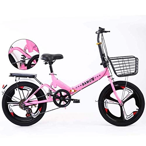 Bici pieghevoli : YANGHAO-Mountain bike per adulti- Biciclette pieghevoli, 20 pollici Variabile Velocità Bicicletta Anti-slip antiscivolo per uomo e donna, con cornice posteriore portante YDLZZXC-09 ( Color : C2 )