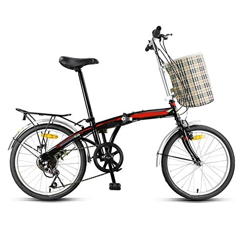 Bici pieghevoli : YEDENGPAO Pieghevole in Alluminio Bike, Bici da 16 Pollici Pieghevole con Super Leggero Lega di Magnesio Ruota Integrato, Sospensione Completa Premium E 7 Speed Gear, D