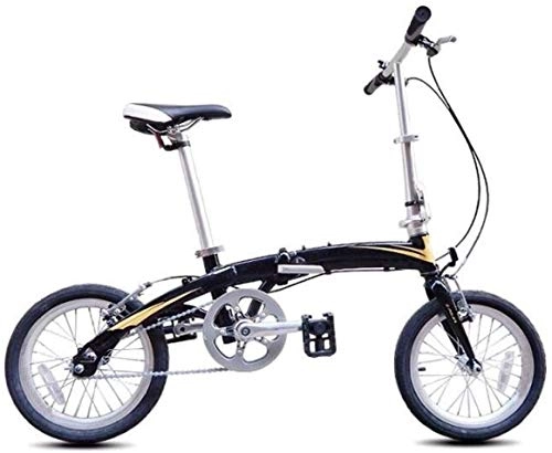 Bici pieghevoli : YLJYJ Mini Bici Ultraleggera da Donna per Bici Pieghevole da 16 Pollici a velocità Singola in Lega di Alluminio a Carica Rapida