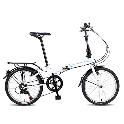 Bici pieghevoli : YQ&TL Biciclette Pieghevoli da 20 Pollici a 21 velocità con Freno a Disco per Uomo Donna Full MTB Fitness Outdoor Tempo Libero Ciclismo City Bike City Bike Bike per Adulti B