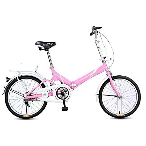 Bici pieghevoli : ZIXINGCHE Bike Foldaway Pieghevole per Bicicletta Posteriore Ammortizzatore Ripiano Posteriore Pendolare Scooter Mini Portatile per Uomo e Donna Bicicletta 20 Pollici