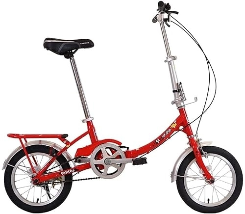 Bici pieghevoli : ZLYJ Mini Bici Pieghevole 12 Pollici Sistema Piegatura Rapida con Variabile per Bici Città Pieghevole in Alluminio Leggero per Studenti Giovani Red