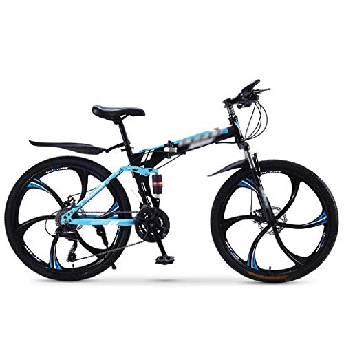 Bici pieghevoli : ZXC Bicicletta da Esterno Regolabile per Adulti Pieghevole Mountain Bike 24 Pollici Assorbimento degli Urti Fuoristrada Bici a velocità variabile Bicicletta Unisex Semplice operazione