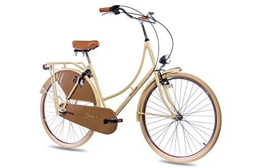 Biciclette da città : 28 pollici Vintage Olanda City Ruota KCP deritus N3 con 3 marce shimano Nexus e dimissioni Crema
