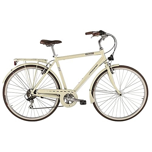 Biciclette da città : Alpina Bike Bonneville, Bicicletta da Città Uomo, Grigio Ghiaia, 55 cm