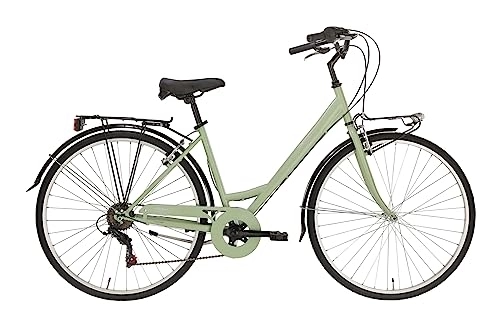 Biciclette da città : Alpina Bike Moving TRK, Bicicletta Trekking 6v Donna, Verde Menta, 28