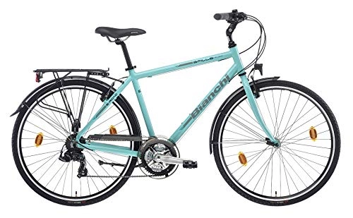 Biciclette da città : Bianchi City Bike 28" Spillo Rubino 21V Uomo CelesteBianchi (47)