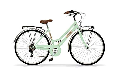 Biciclette da città : BICI BICICLETTA 28'' DONNA ALLURE VIA VENETO SHIMANO 6V VERDE GIULIETTA