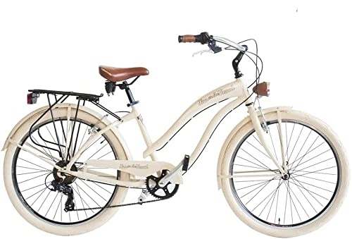 Biciclette da città : BICI DONNA SUNONTHEBEACH 26 6V.TELAIO ALLUMINIO MISURA 43 BEIGE