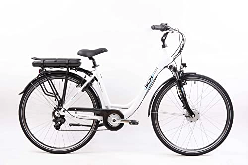 Biciclette da città : Bici elettrica SCH E-Moving 28'' city Bianca
