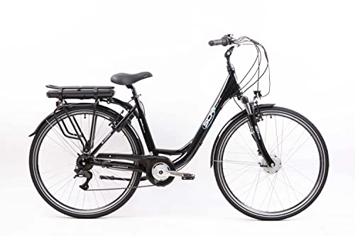 Biciclette da città : Bici elettrica SCH E-Moving 28'' City Nera