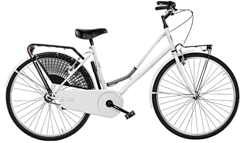 Biciclette da città : BICI MISURA 26 DONNA DA PASSEGGIO OLANDESINA MODERNIZZATA FEMMINILE DA città OLANDA BICICLETTA CITY SENZA CAMBIO 1V MADE IN ITALY ART. OL26 (BIANCO)