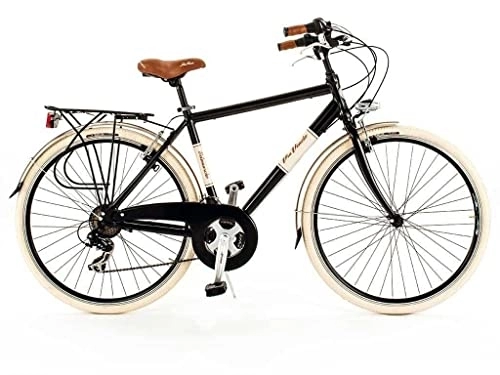 Biciclette da città : BICI UOMO ELEGANCE 28" 6V. TELAIO ALLUMINIO MISURA 54 NERO